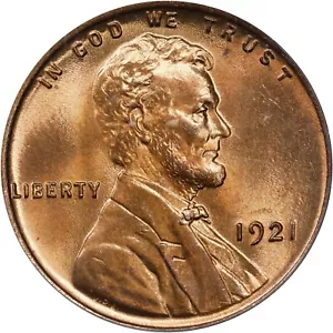1921 1C PCGS OGH MS65RD CAC Lincoln Wheat Cent 4463770 - Picture 1 of 3