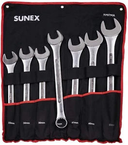 SUNEX Tools 9707MA 7 Piece Metric Raised Panel Jumbo Combination Wrench Set NEW - Picture 1 of 1