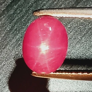No Heat Star Ruby,3.35 Cts,African Star Ruby,Star Ruby,3 Carat+,Star Ruby Oval - Picture 1 of 6