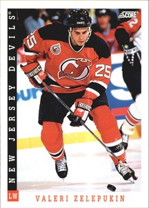 1993-94 Score Devils Hockey Card #278 Valeri Zelepukin