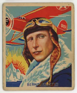 Himmelsvögel Karte R136 National Chicle R136 1934 Nr 40 Bernt Balchen Norwegen schön - Bild 1 von 2