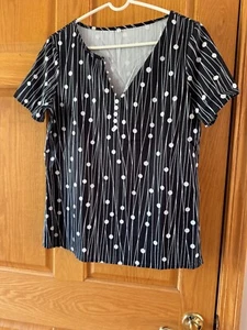 WOMEN'S SHORT SLEEVE BLOUSE/TOP SIZE M - Picture 1 of 1