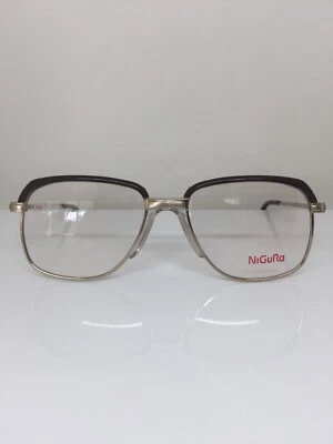 NEW Vintage Nigura Eyeglasses Mod. 532 Nigura Eyeglasses C. A Gold w/ Brown NOS - Image 1 of 4