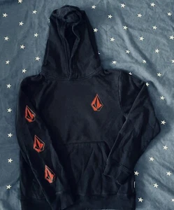 ICONIC Volcom STONE pullover HOODIE - BLACK BIG BOYS Size 10YO - Picture 1 of 3