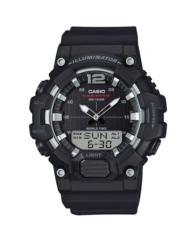 Orologio CASIO ILLUMINATOR HDC-700-1AVCF Silicone Nero Chrono Timer - Immagine 1 di 2
