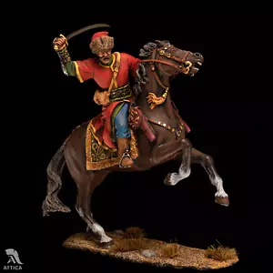 Colonnello cosacco zaporozhiano 54 mm soldato giocattolo di latta dipinto | livello da collezione - Foto 1 di 4