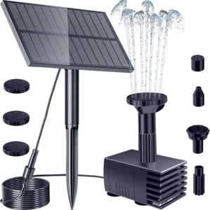 Biling Solar Fountain for Bird Bath, Solar Bird Bath Fountain Powered Water Feat - Picture 1 of 8