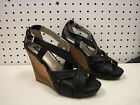 R2 Report New Womens Merin 5.5 Black Heels Wedges Strappy Open Toe Shoes