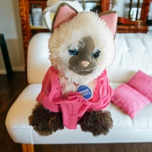 Peluche Costruisci Un Orso 12" Promessa Animali Gattino Siamese Himalayano Kat Occhi Blu - Foto 1 di 10