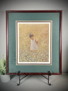 Betty Malone "Flowers for Mommy" 20" x 23" Framed Lithograph - Picture 1 of 5