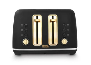 Morphy Richards Toaster 4 Slice Removable Crum Tray Accents Black MOR 242047 - Picture 1 of 24