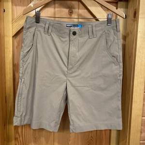 Roundtree & Yorke 34 PERFORMANCE WORK PLAY Khaki Shorts Nylon Stretch Golf Hike - Picture 1 of 8