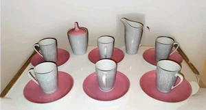 Cmielow Polish Vintage 60s / 70s Coffee/Tea Cup & Saucer , Sugar + Milk Jug Set - Picture 1 of 21