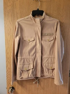 Guess Jacke Damen Gr. S Braun Khakis Cargo Utility Military Coat Cinch Waist - Bild 1 von 8