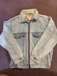 Duke Haband Vintage Jacket Mens XL Blue Trucker Cotton Denim Full Zip Chore - Picture 1 of 5