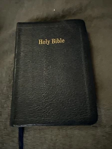 Vintage 1971 Holy Bible RSV Leather Navy Duke Univ Nelson #1 - Imagen 1 de 7