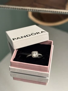 Pandora Sparkling Pear Halo Ring Size 5 - Picture 1 of 9