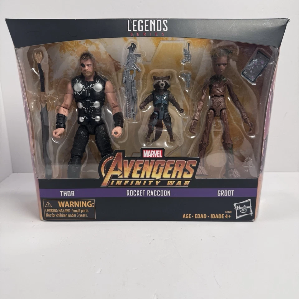 Marvel Legends Avengers Infinity War Thor Rocket Mapache Groot Toys R Us Excl. Foto 1 de 4