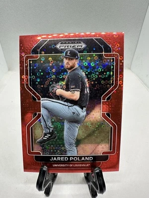2022 Prizm Draft Picks Jared Poland Red Circles 26/99 B1-10 - Image 1 of 2