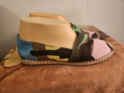 Valentino Garavani Womens sz 38 Multicolor Espadrille Camouflage Flats #41 - Image 1 of 4