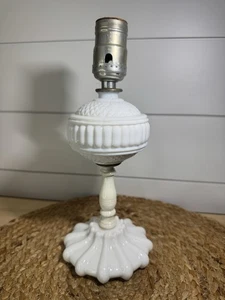 VTG White Milk Glass Lamp Cut Cord As-Is MCM 10” - Picture 1 of 5