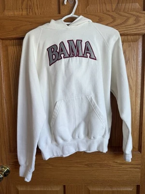 Sudadera mediana Jansport BAMA Alabama para mujer blanca borgoña años 90 Y2K vintage Foto 1 de 4
