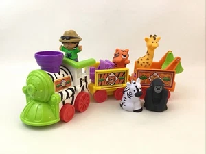 Fisher Price Little People Musical Safari Zoo Tren Tigre Jirafa Cebra Mono - Imagen 1 de 15