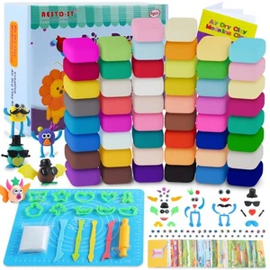 Air Dry Clay 50 Colors Modeling Clay for Kids DIY Model Magic Clay Molding Cl... - Picture 1 of 6