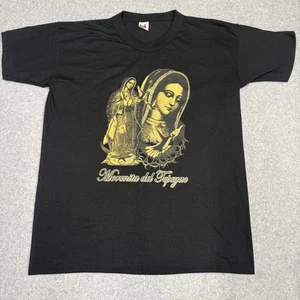 Morenita del Tepeyac Shirt Mens Large Black Virgin of Guadalupe Catholic - Picture 1 of 13