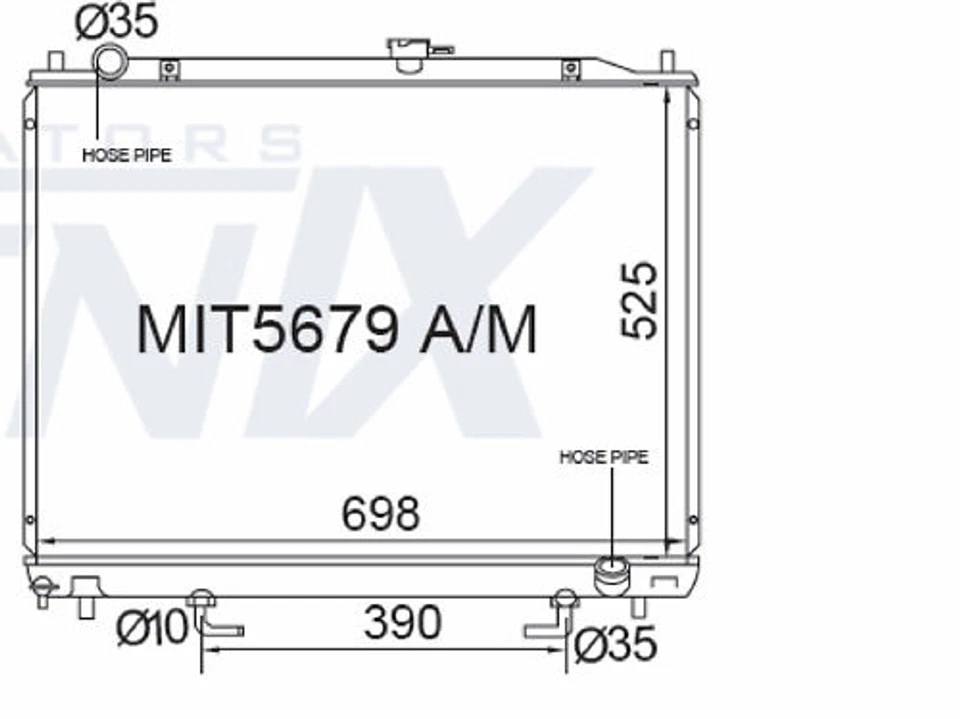 Mitsubishi Pajero NM-NP 00-06 Diesel Heavy Duty Fenix Radiator - Image 1 of 1