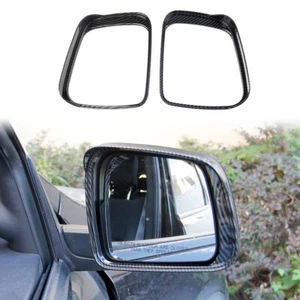 Carbon Fiber style Side Door Mirror Visor Molding Trim For Dodge Durango 2011+ - Picture 1 of 5