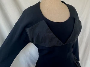 VTG 40s..ROCKABILLY..FRANKLIN ORIGINAL..BLACK..BOMBSHELL..DRESS..XS - Picture 1 of 4