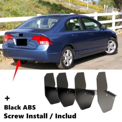 Fit For 2006-2011 Honda Civic Rear Underbody Air Diffuser Shark Fin Lip Splitter - Image 1 of 4
