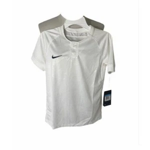Nike Soccer Shirt Youth Medium White Dri-Fit Short Sleeve Crewneck Athletic Top - Picture 1 of 4