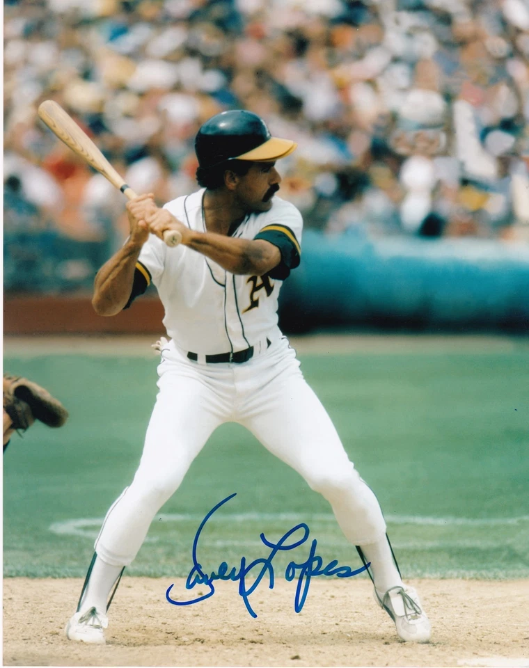 DAVEY LOPES OAKLAND A'S ACTION FIRMADO 8x10 Foto 1 de 1