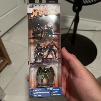 Jada Nano Metalfigs Spider-Man Paquete de 5 Marvel Comics Spider-Gwen Duende Verde Nuevo Foto 1 de 4