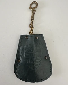 Original Porsche 356 RAFFAY A B C Key Fob Chain Ring Case Leather Genuine - Picture 1 of 11