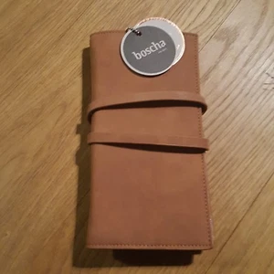 Moderne boscha Geldbörse aus echtem hochwertigen Leder concacbraun - Bild 1 von 8