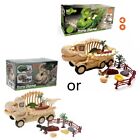 Cute Dinosaur Transport Truck Toy Children Kindergarten Led Toy with Music Light