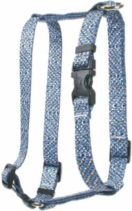 Yellow Dog Design Blue Tweed Roman Style H Dog Harness, Large - Picture 1 of 2