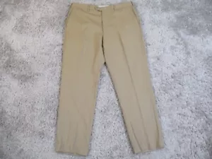 JB Britches Pants Men 36X29 Tan Wool Chino Made Italy Wool Business Casual - Picture 1 of 12