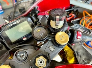 Pod jauge moto monté sur fourche 50 mm AEM Innovate Suzuki Kawasaki Yamaha Honda - Photo 1/3