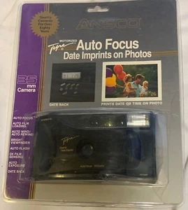 Ansco Tegra Motorized 35mm Date Imprint Point & Shoot Camera - VINTAGE NEW - Picture 1 of 8