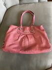 Coach Large Handbag Tote Womens Pink Purse Used