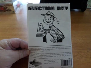 ELECTION DAY by Alien Menace - Excellent Condition -  SUPER rare game! - Picture 1 of 4