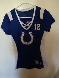 Majestic Indianapolis Colts Andrew Luck Women's Football Jersey Small EUC - Picture 1 of 5