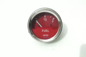 Smiths 2" / 52mm Fuel Gauge - Red Face - Picture 1 of 3