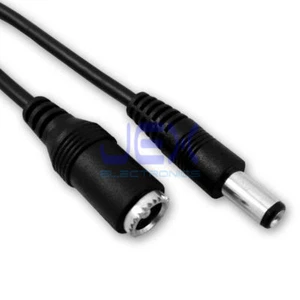 16' ft DC extension 2.5mm X 5.5mm power cord/cable CCTV extender Male to Female - Picture 1 of 1