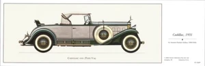 Antonio Fantini 1931 Antique Cars Cadillac Austro Daimler Set of 2 20x6.5 in - Picture 1 of 2