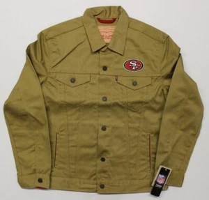 Levis San Francisco 49ers Levi's Gold Twill Trucker Button-Up Jacket 18194000 - Picture 1 of 2